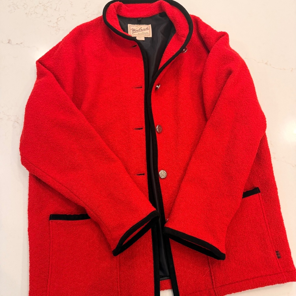 Vintage Woolrich ❤️ Made in USA Wool Coat | Red Jacket 1980s